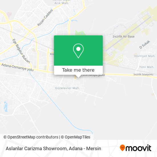 Aslanlar Carizma Showroom map