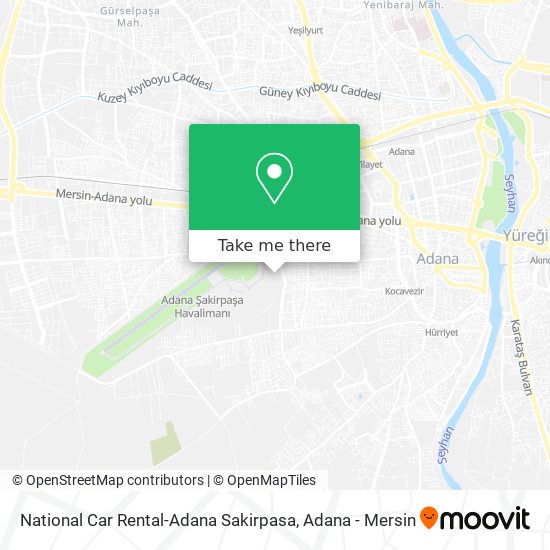 National Car Rental-Adana Sakirpasa map