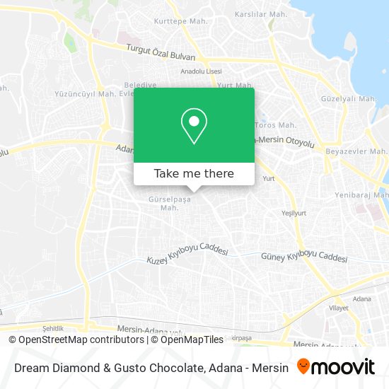Dream Diamond & Gusto Chocolate map