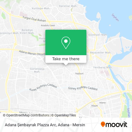 Adana Şenbayrak Plazza Arc map