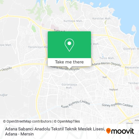 Adana Sabanci Anadolu Tekstil Teknik Meslek Lisesi map