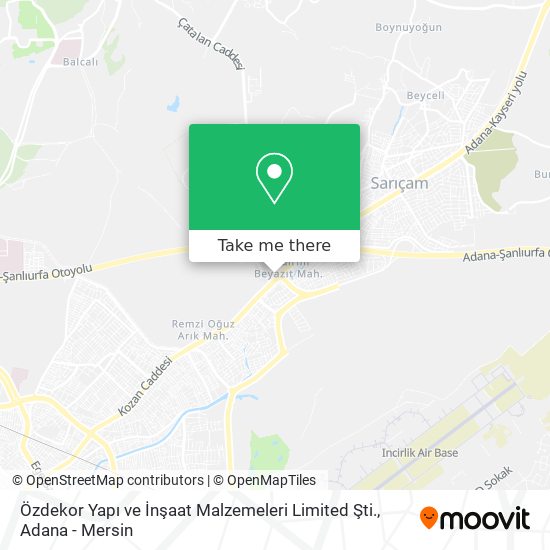 Özdekor Yapı ve İnşaat Malzemeleri Limited Şti. map