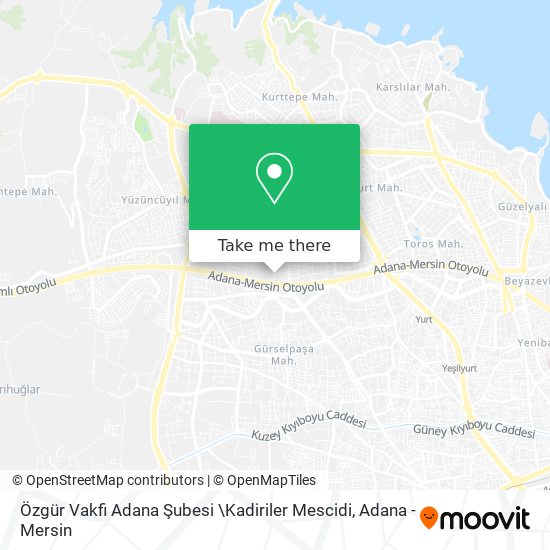 Özgür Vakfi Adana Şubesi \Kadiriler Mescidi map