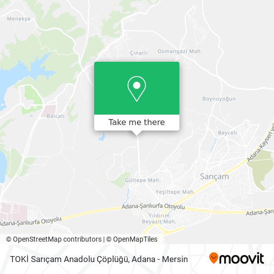 TOKİ Sarıçam Anadolu Çöplüğü map