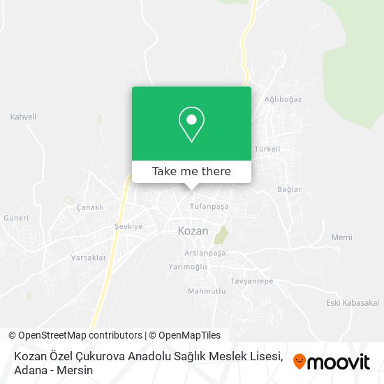 Kozan Özel Çukurova Anadolu Sağlık Meslek Lisesi map