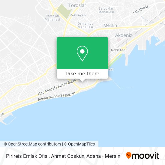 Pirireis Emlak Ofisi. Ahmet Coşkun map