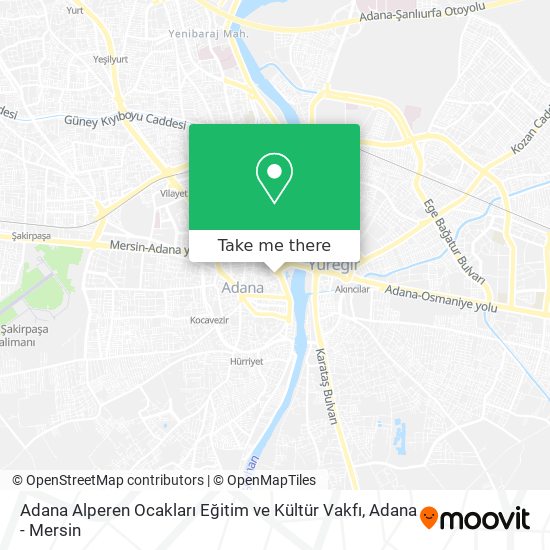 Adana Alperen Ocakları Eğitim ve Kültür Vakfı map