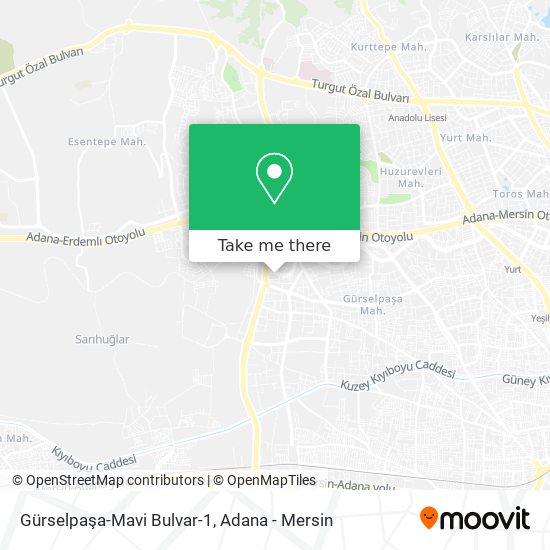 Gürselpaşa-Mavi Bulvar-1 map