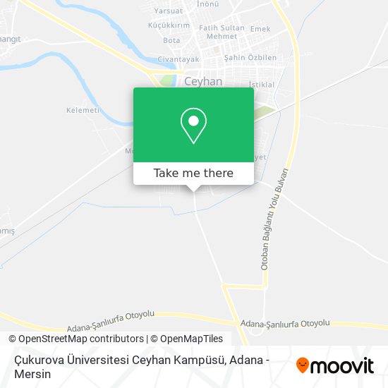 Çukurova Üniversitesi Ceyhan Kampüsü map