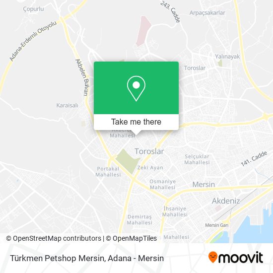 Türkmen Petshop Mersin map