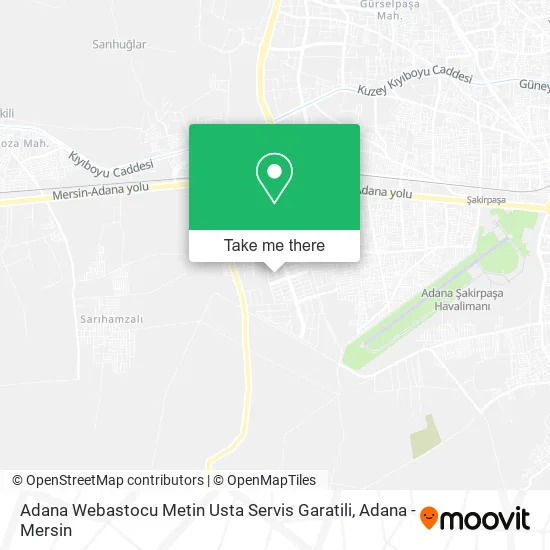 Adana Webastocu Metin Usta Servis Garatili map