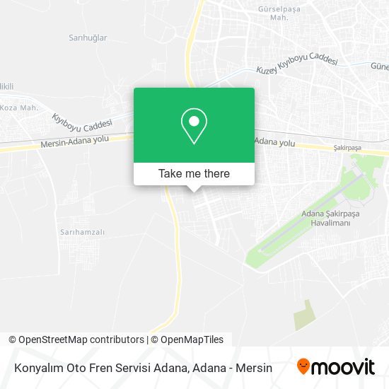 Konyalım Oto Fren Servisi Adana map