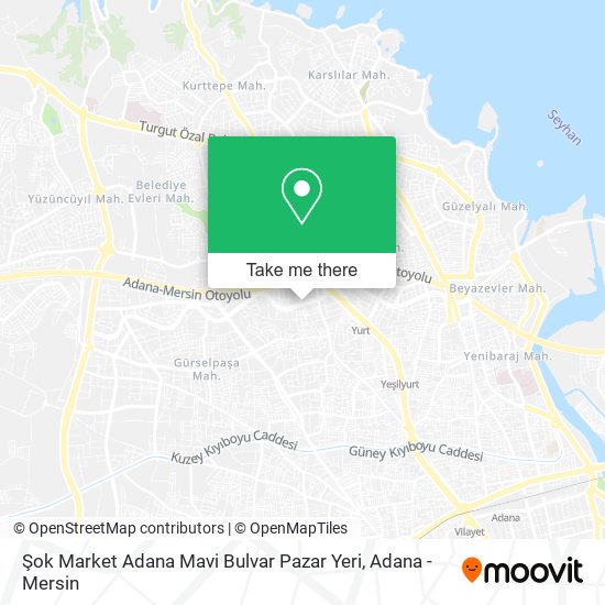 Şok Market Adana Mavi Bulvar Pazar Yeri map