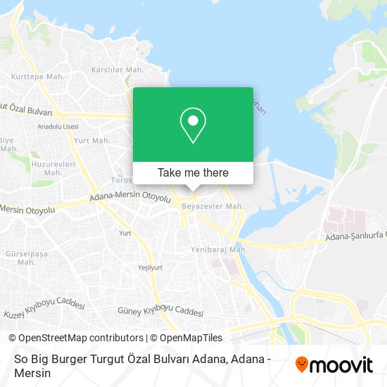 So Big Burger Turgut Özal Bulvarı Adana map