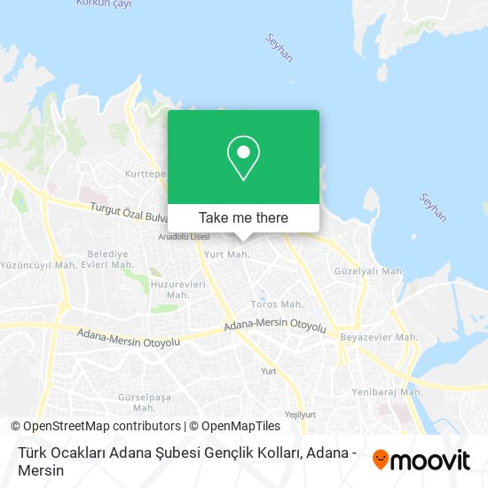 Türk Ocakları Adana Şubesi Gençlik Kolları map