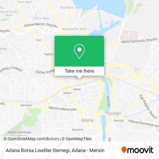 Adana Borsa Liseliler Dernegi map
