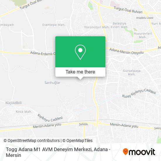 Togg Adana M1 AVM Deneyim Merkezi map