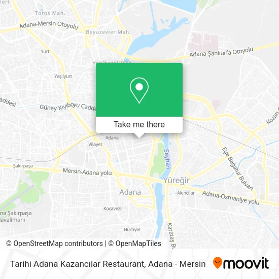 Tarihi Adana Kazancılar Restaurant map