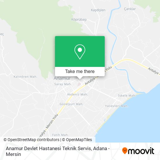 Anamur Devlet Hastanesi Teknik Servis map