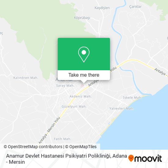 Anamur Devlet Hastanesi Psikiyatri Polikliniği map