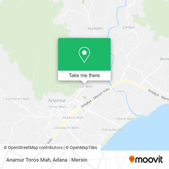 Anamur Toros Mah map