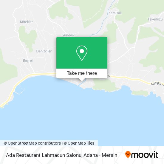 Ada Restaurant Lahmacun Salonu map