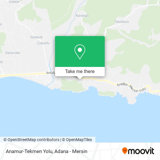 Anamur-Tekmen Yolu map