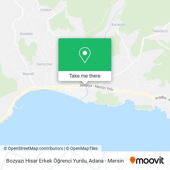 Bozyazı Hisar Erkek Öğrenci Yurdu map