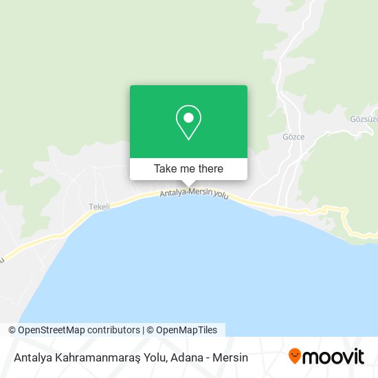 Antalya Kahramanmaraş Yolu map
