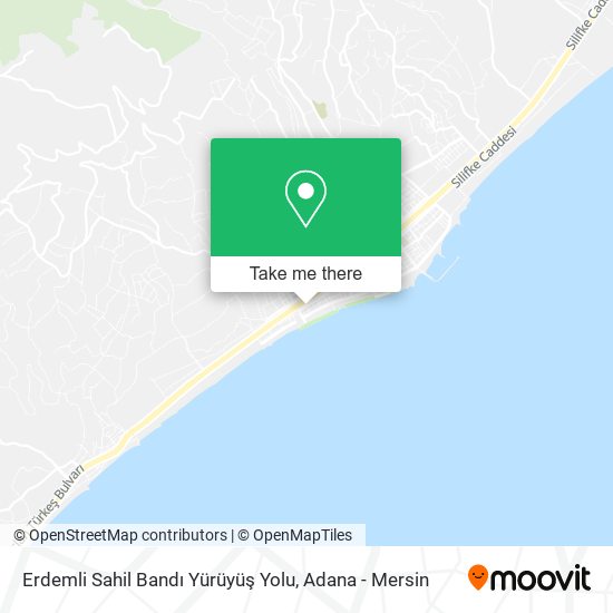 Erdemli Sahil Bandı Yürüyüş Yolu map