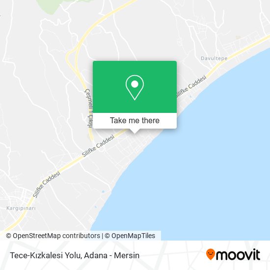 Tece-Kızkalesi Yolu map