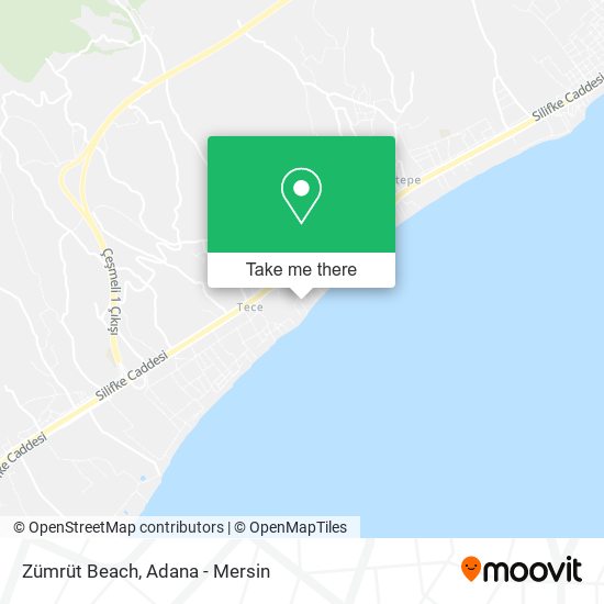 Zümrüt Beach map