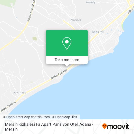 Mersin Kizkalesi Fa Apart Pansiyon Otel map