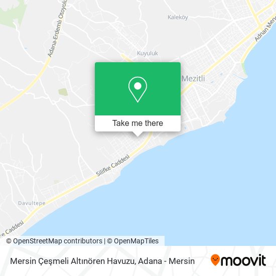 Mersin Çeşmeli Altınören Havuzu map