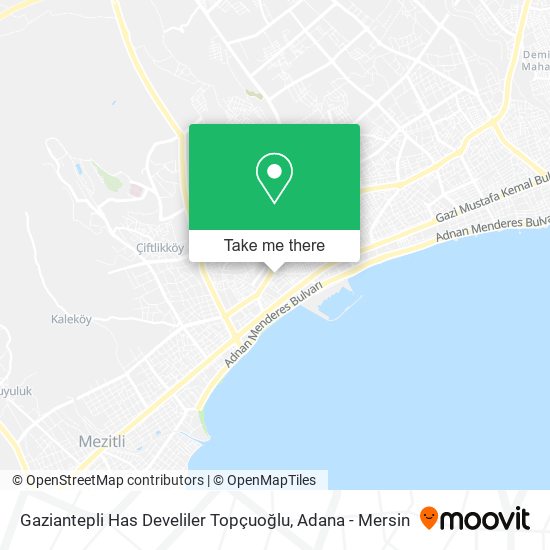 Gaziantepli Has Develiler Topçuoğlu map