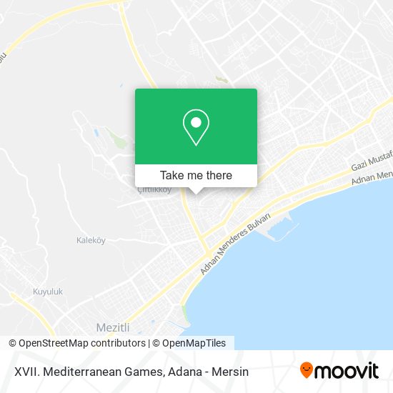 XVII. Mediterranean Games map