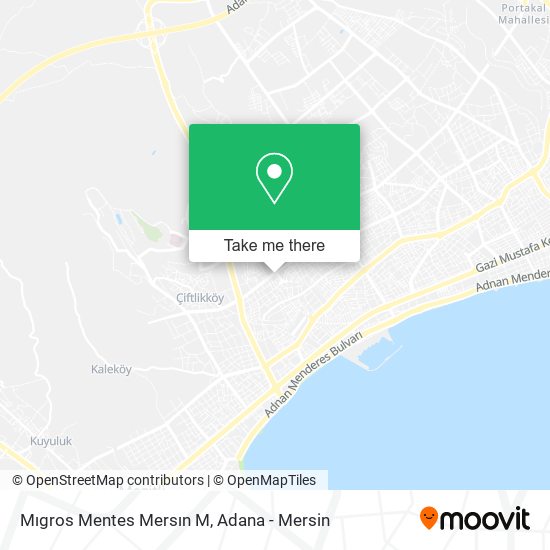 Mıgros Mentes Mersın M map