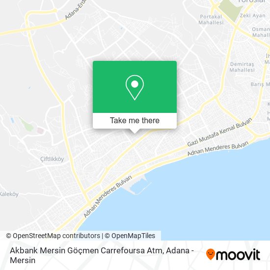 Akbank Mersin Göçmen Carrefoursa Atm map