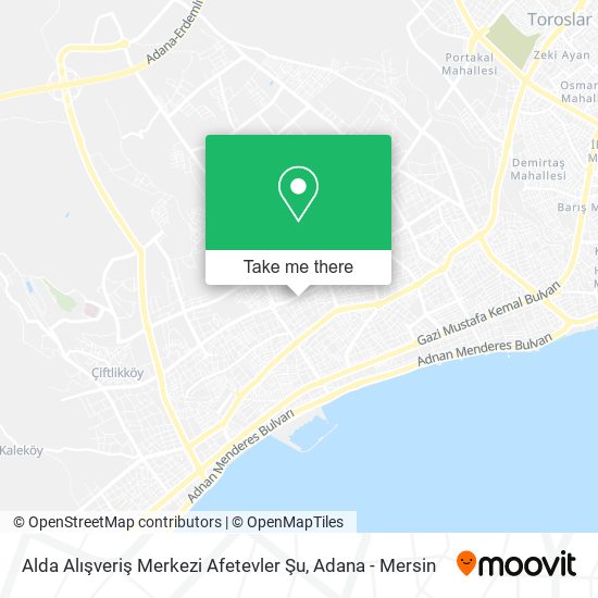 Alda Alışveriş Merkezi Afetevler Şu map