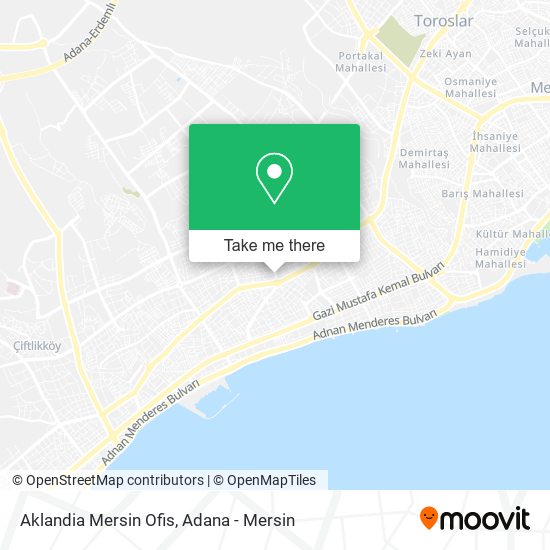 Aklandia Mersin Ofis map