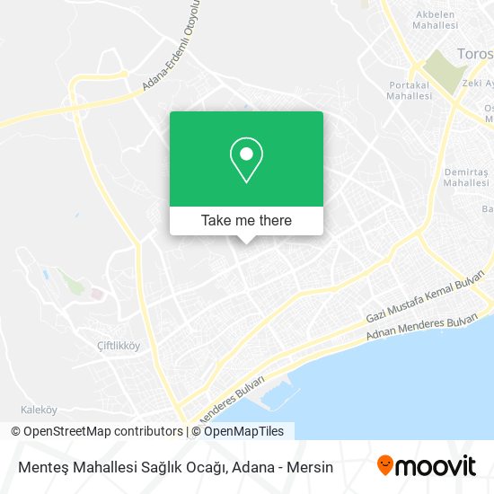 Menteş Mahallesi Sağlık Ocağı map