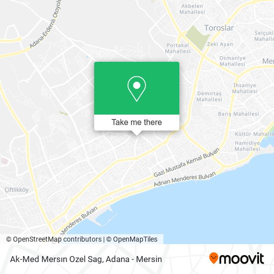 Ak-Med Mersın Ozel Sag map