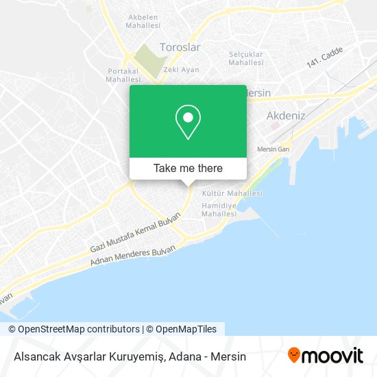 Alsancak Avşarlar Kuruyemiş map