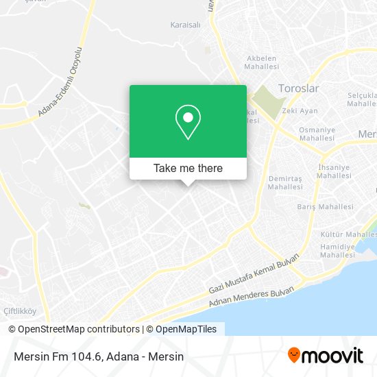 Mersin Fm 104.6 map