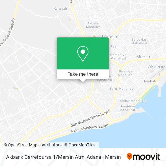 Akbank Carrefoursa 1 / Mersin Atm map