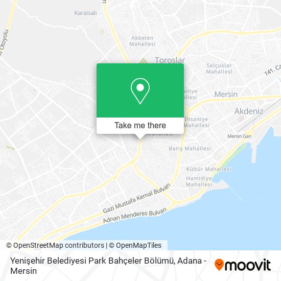 Yenişehir Belediyesi Park Bahçeler Bölümü map