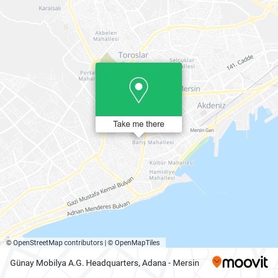 Günay Mobilya A.G. Headquarters map