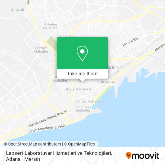 Labsert Laboratuvar Hizmetleri ve Teknolojileri map