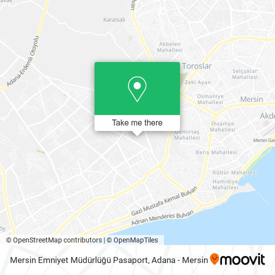 Mersin Emniyet Müdürlüğü Pasaport map
