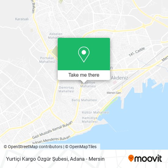 Yurtiçi Kargo Özgür Şubesi map